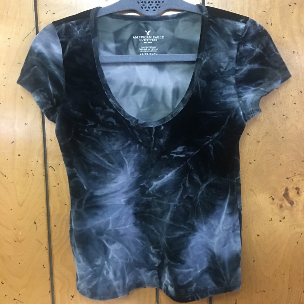 American Eagle Velvet Tye Dye Scoop Neck